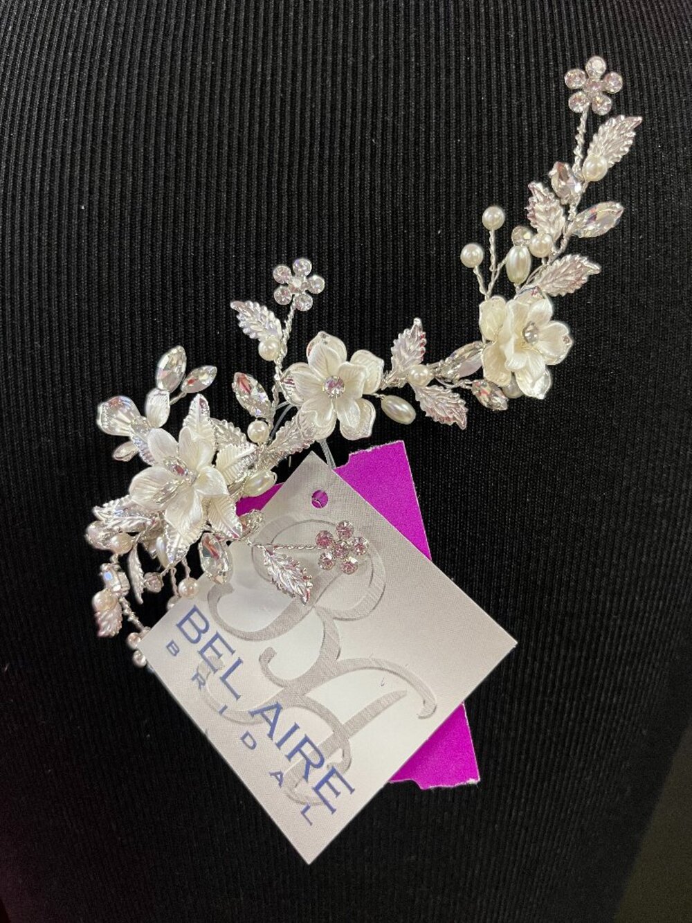 Bridal Hair Clip Bel Aire 2181 Silver/Ivory NWT